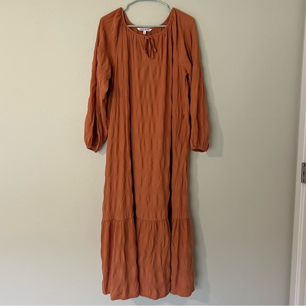 size L elizabeth & james orange maxi dress - Picture 2 of 4